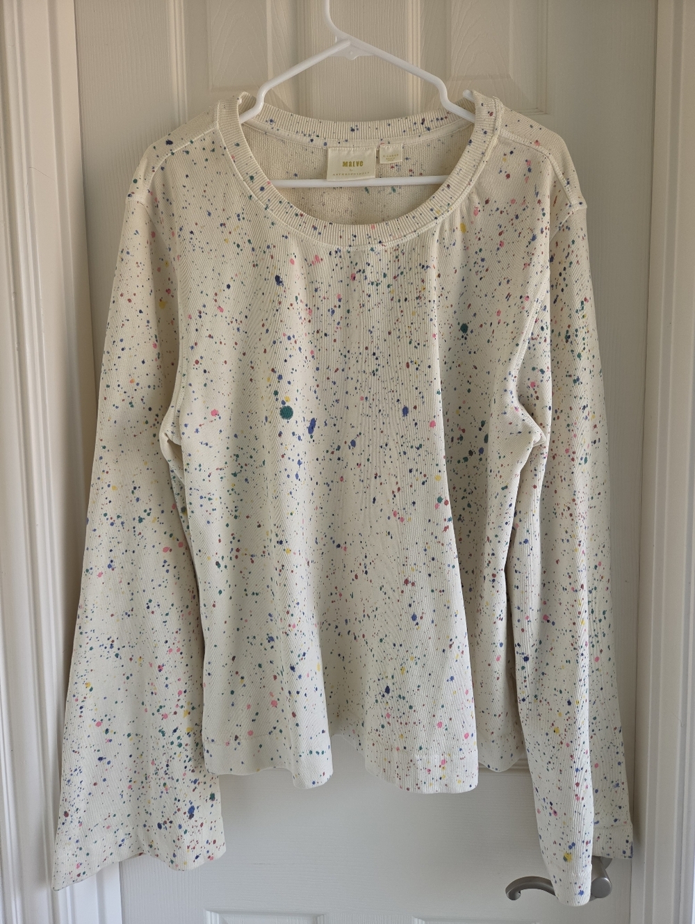 Anthropologie Maeve Jamie‎ Paint Speckled Splatter Sweatshirt XL